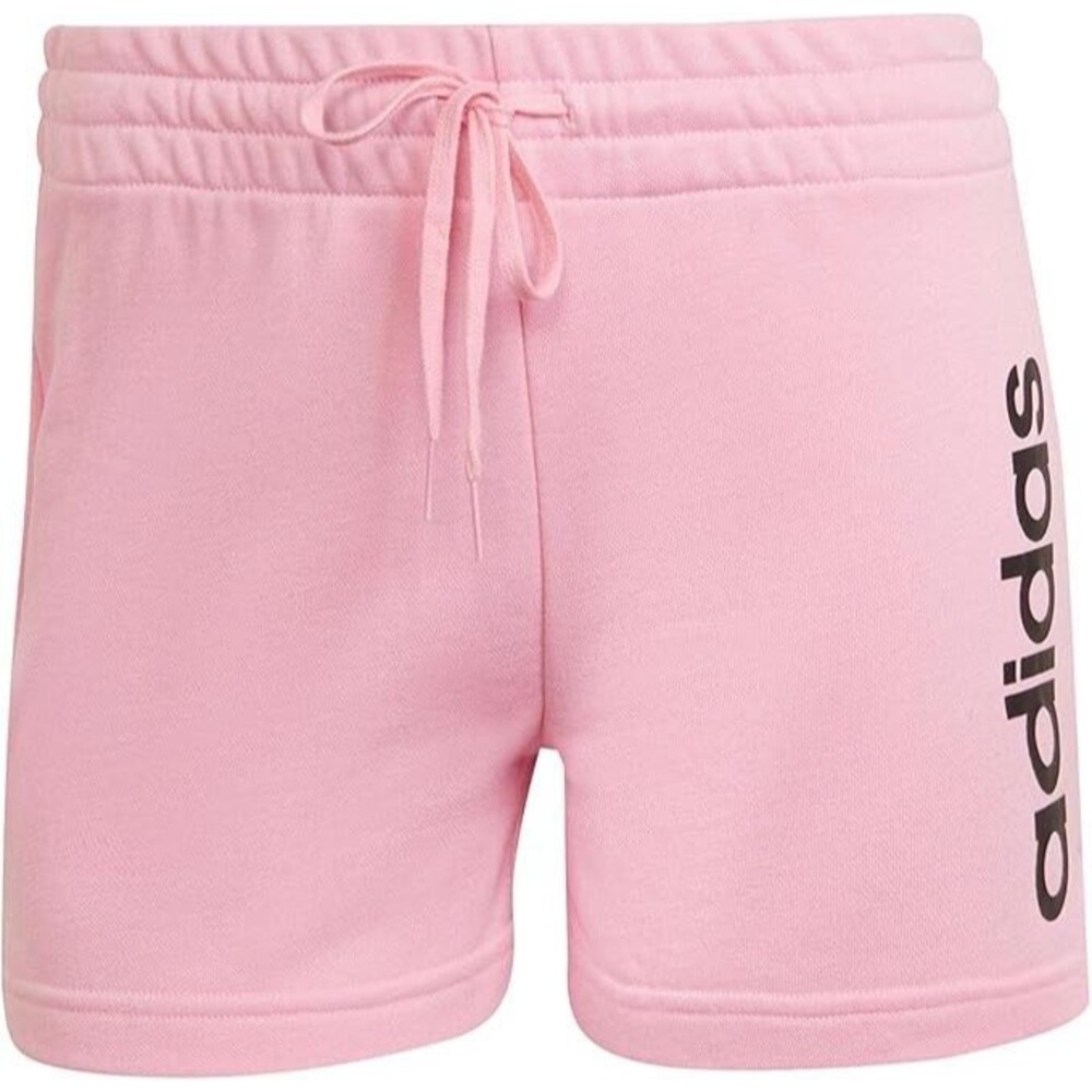 Adidas Slim Linear French Terry Logo Training Active Shorts Pink Black XL NWT